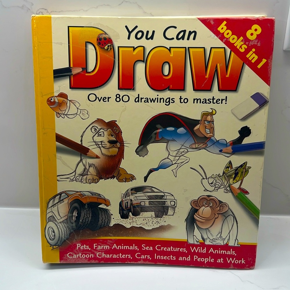 2008 You can Draw 8 books in 1 Over 80 drawings to master!  Art book adults/kids